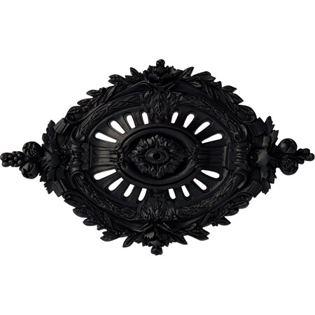 Ekena Millwork Antonio Ceiling Medallion, Hand-Painted Steel Gray, 35 7/8"W x 22 1/2"H x 4 3/8"P CM35X22ANSGS